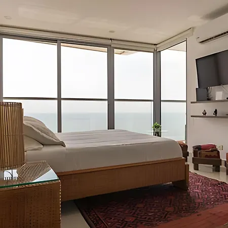 Lujoso Apto De 1 Habitación En Piso 14-morros * Cartagena